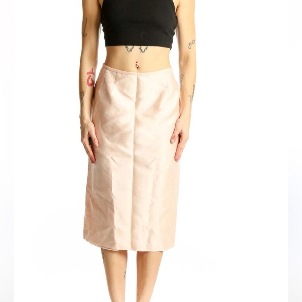Elegant Pale Pink Pencil Women's Skirt